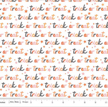 Load image into Gallery viewer, Riley Blake - Hey Pumpkin - Treat or Trick White - 1/2 YARD CUT
