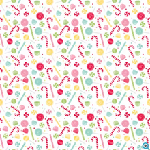 Load image into Gallery viewer, Riley Blake - Gingerbread Kisses - Sweets White - 1/2 YARD CUT
