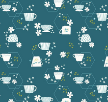 Load image into Gallery viewer, Riley Blake - Homage - Tea Time - Colonial Blue - 1/2 YARD CUT
