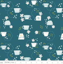 Load image into Gallery viewer, Riley Blake - Homage - Tea Time - Colonial Blue - 1/2 YARD CUT
