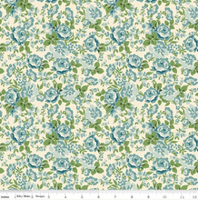 Load image into Gallery viewer, Riley Blake - Cowgirl - Floral Blue - 1/2 YARD CUT
