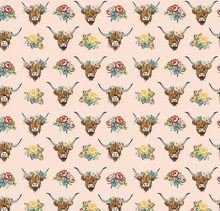 Load image into Gallery viewer, Riley Blake - Cowgirl - Highland Cows Blush - 1/2 YARD CUT
