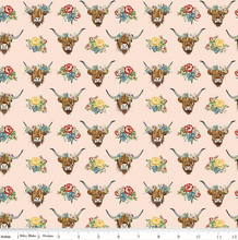 Load image into Gallery viewer, Riley Blake - Cowgirl - Highland Cows Blush - 1/2 YARD CUT
