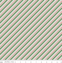 Load image into Gallery viewer, Riley Blake - Claus &amp; Co. - Candy Cane Stripes - 1/2 YARD CUT
