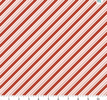 Load image into Gallery viewer, Riley Blake - Claus &amp; Co. - Candy Cane Stripes - Red - 1/2 YARD CUT
