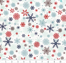 Load image into Gallery viewer, Riley Blake - A Perfect Winter - Snowflakes - White - 1/2 YARD CUT
