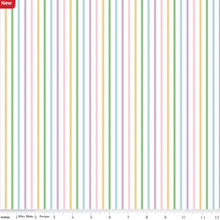 Load image into Gallery viewer, Riley Blake - Seasonal Basics - Ticking Stripe - Easter - 1/2 YARD CUT
