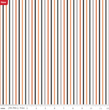 Load image into Gallery viewer, Riley Blake - Seasonal Basics - Ticking Stripe - Halloween - 1/2 YARD CUT
