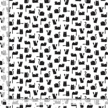 Load image into Gallery viewer, Timeless Treasures - Feline Good - Black Cats - 1/2 YARD CUT
