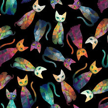 Load image into Gallery viewer, Timeless Treasures - Sophisticat - Tossed Quilt Cats - 1/2 YARD CUT
