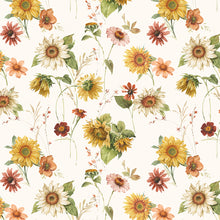 Load image into Gallery viewer, Riley Blake - Sunflower Whispers - Sunflowers Cream - 1/2 YARD CUT
