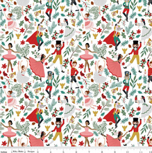 Load image into Gallery viewer, Riley Blake - Nutcracker Tradition - Storybook - Snow - 1/2 YARD CUT
