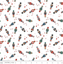 Load image into Gallery viewer, Riley Blake - Nutcracker Tradition - Nutcracker Toss - Snow - 1/2 YARD CUT
