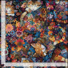 Load image into Gallery viewer, Timeless Treasures - Calico Cat - Calico Cat Floral - 1/2 YARD CUT
