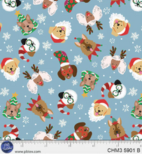 Load image into Gallery viewer, P&amp;B Textiles - Christmas Miniatures III - Festive Pups - 1/2 YARD CUT
