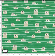 Load image into Gallery viewer, Michael Miller - Otter Assembly - Sea Green - 1/2 YARD CUT
