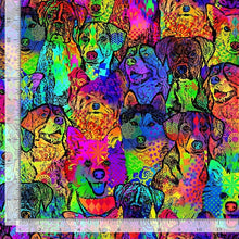 Load image into Gallery viewer, Timeless Treasures - Pupparazzi - Comic Dog Collage - 1/2 YARD CUT
