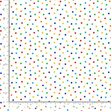 Load image into Gallery viewer, Timeless Treasures - Dots - White Rainbow - 1/2 YARD CUT
