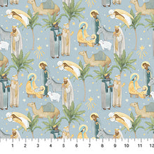 Load image into Gallery viewer, Northcott - The Nativity - Scenic - Blue - 1/2 YARD CUT
