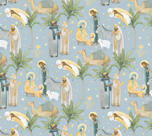 Load image into Gallery viewer, Northcott - The Nativity - Scenic - Blue - 1/2 YARD CUT
