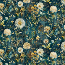 Load image into Gallery viewer, Timeless Treasures - Forest Whisper - Night Midnight Wild Floral - 1/2 YARD CUT
