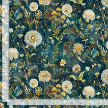Load image into Gallery viewer, Timeless Treasures - Forest Whisper - Night Midnight Wild Floral - 1/2 YARD CUT
