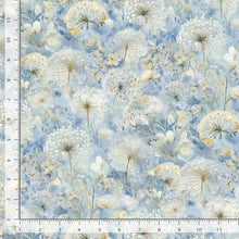 Load image into Gallery viewer, Timeless Treasures - Forest Whisper - Sky Dandelion Field - 1/2 YARD CUT
