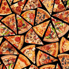 Load image into Gallery viewer, Timeless Treasures - Comfort Food - Tossed Pizza Slices - 1/2 YARD CUT
