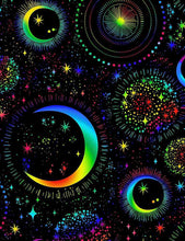 Load image into Gallery viewer, Timeless Treasures - Rainbow Space - 1/2 YARD CUT
