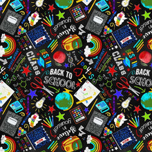 Load image into Gallery viewer, Timeless Treasures - Back to School Chalk Print - 1/2 YARD CUT
