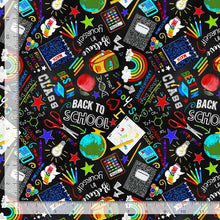 Load image into Gallery viewer, Timeless Treasures - Back to School Chalk Print - 1/2 YARD CUT
