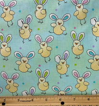 Load image into Gallery viewer, Fabric Traditions - Chicks with Bunny Ears - 1/2 YARD CUT
