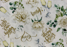 Load image into Gallery viewer, Northcott - White Wedding Words - 1/2 YARD CUT
