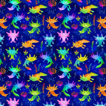 Load image into Gallery viewer, Timeless Treasures - Cute Axolotl Salamanders - 1/2 YARD CUT
