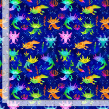 Load image into Gallery viewer, Timeless Treasures - Cute Axolotl Salamanders - 1/2 YARD CUT
