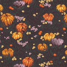 Load image into Gallery viewer, Art Gallery - Ghostly &amp; Haunted - Moonlight Pumpkins - 1/2 YARD CUT
