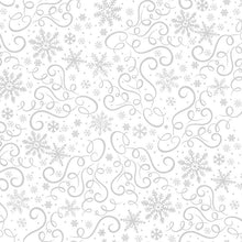 Load image into Gallery viewer, Timeless Treasures - Whiteout Scrolls &amp; Snowflakes - 1/2 YARD CUT
