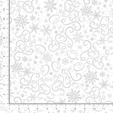 Load image into Gallery viewer, Timeless Treasures - Whiteout Scrolls &amp; Snowflakes - 1/2 YARD CUT
