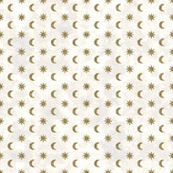 In the Beginning - The Sun, the Moon & the Stars - Sun and Moon Small - 1/2 YARD CUT