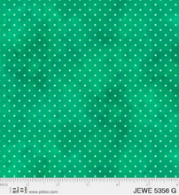 Load image into Gallery viewer, P&amp;B Textiles - Jewel - Pin Dot - Green - 1/2 YARD CUT
