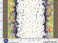 Load image into Gallery viewer, P&amp;B Textiles - Little Darlings Halloween - Halloween Scene Double Border - 1/2 YARD CUT
