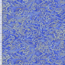 Load image into Gallery viewer, Timeless Treasures - Moonlight - Waves Metallic - 1/2 YARD CUT

