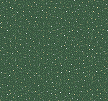 Load image into Gallery viewer, Maywood Studios - Merry Mix - Green Dots - Metallic - 1/2 YARD CUT
