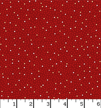 Load image into Gallery viewer, Maywood Studios - Merry Mix - Red Dots - Metallic - 1/2 YARD CUT

