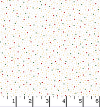Load image into Gallery viewer, Maywood Studios - Merry Mix - White Dots - Metallic - 1/2 YARD CUT
