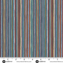 Load image into Gallery viewer, Andover Prints - Makower UK - Orbit - Fine Stripe - 1/2 YARD CUT

