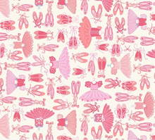 Load image into Gallery viewer, Andover Prints - Makower UK - Dance Class - Tutus - Cream - 1/2 YARD CUT
