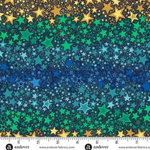 Load image into Gallery viewer, Andover Prints - Makower UK - Orbit - Ombre Star - 1/2 YARD CUT
