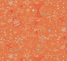 Load image into Gallery viewer, Andover Prints - Makower UK - Orbit - Formula - Orange - 1/2 YARD CUT
