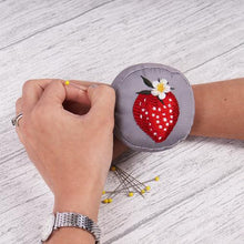 Load image into Gallery viewer, Strawberry Wrist Pin Cushion
